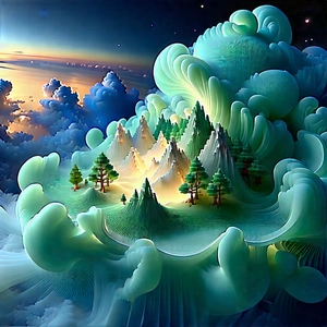 Cloud Computing Visualization With Image, There
