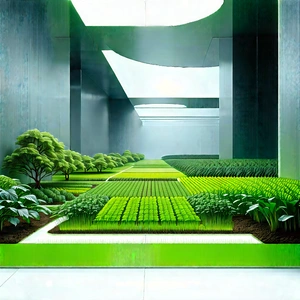 Agricultural Technology In Tech Office With Image, There