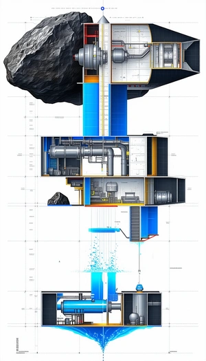 A Large, Three-dimensional Drawing Of A Building Is Displayed