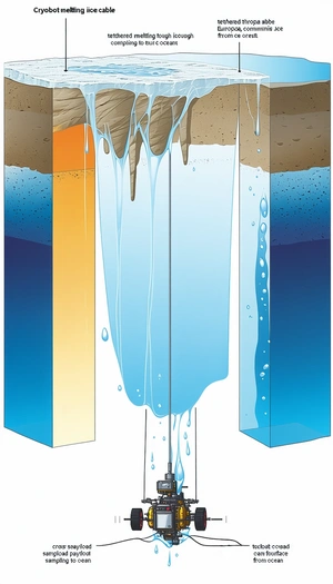 A Waterfall With A Blue And Yellow Striped Background