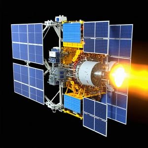 A Space Shuttle With A Large Engine On The Bottom