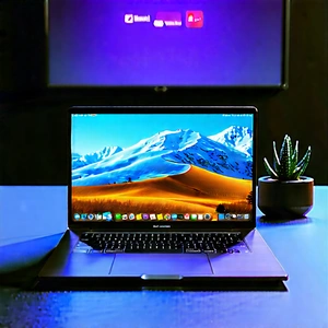 Laptop With Streaming Content With Laptop Computer