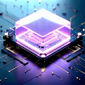 Quantum computer with neon accents
