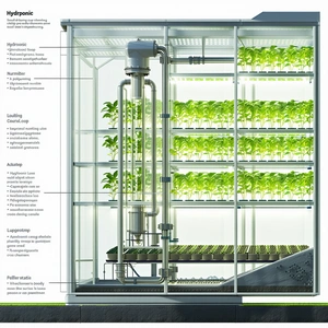 A Large, Modern Greenhouse Filled With Various Plants