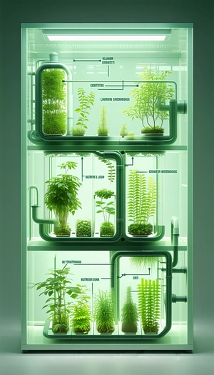 A Large Greenhouse Filled With Various Plants