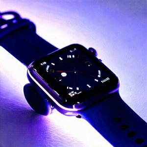 Smart Watch With Glowing Screen With Blue Watch