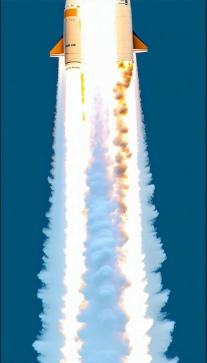 A Jet Engine Is Shown In A Close-up Shot, With The Exhaust Trailing Behind It