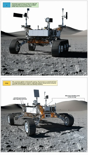 A White Rover Vehicle On A Dirt Surface, Likely On A Planet