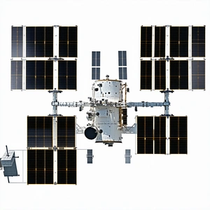 space shuttle shown white background