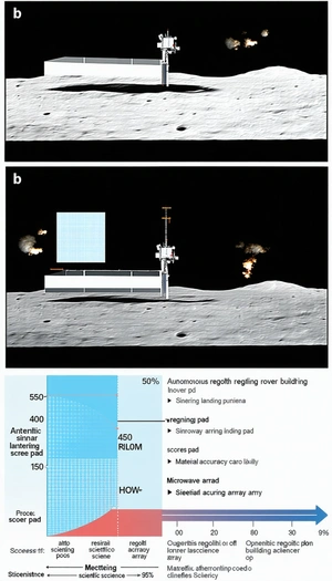 The Image Is A Split-screen Display Of A Rover On The Moon
