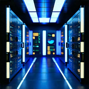 Futuristic Server Room With Image, There