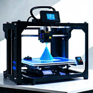 3d Printer With Data Streams With Printer Shown