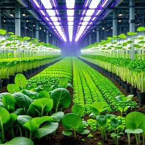 Agricultural Technology In Manufacturing Facility With Large Indoor
