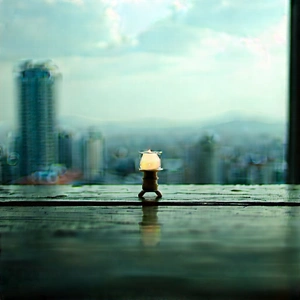 Abstract Tilt-shift Photography: (minimalist:1.32) Composition With Focal Point With Small Light