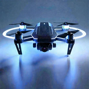 Drone With Glowing Screen With Small Drone