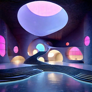 Futuristic Innovation Hub With Large, Modern