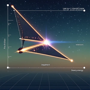A Large, Triangular-shaped Spacecraft With A Bright Light At The Center