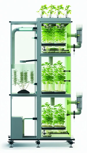 A Large, Multi-tiered Greenhouse Filled With A Variety Of Plants