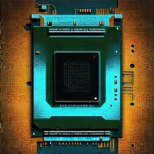 Close-up of microprocessor
