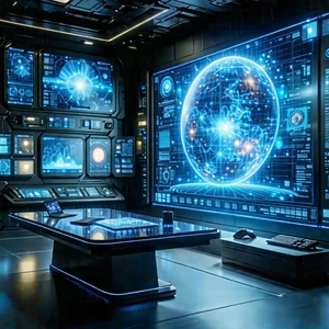 Tech Technical Illustration: Entertainment technology in research center