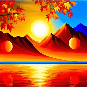 Lifestyle Acrylic Painting: Holiday Celebration During Autumn With Painting Beautiful