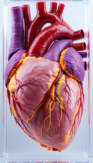 A Close-up Of A Heart, Showcasing Its Intricate Structure And Details
