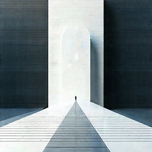 Abstract Memphis Design: Minimalist arrangement with single line