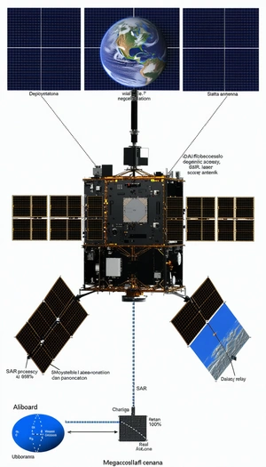 A Spacecraft Is Shown In A White Background, With A Close-up Of The Spacecraft's Front
