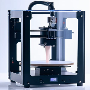 A 3d Printer In Action, Creating A Plastic Object