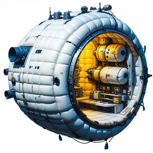 computer-generated (CGI) illustration spacecraft