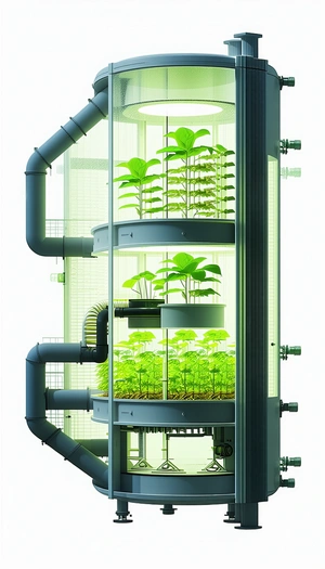 A Large, Multi-layered Greenhouse Filled With Various Plants