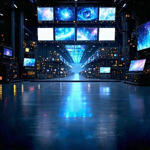 Entertainment Technology In Manufacturing Facility With Image, There