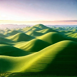 Nature Isometric Design: Rolling hills during midday