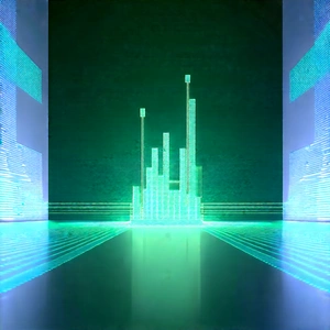 Blockchain Network Visualization With Large, Brightly