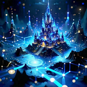 Blockchain Network Visualization With Image, There