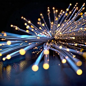 Tech Octane Render: Close-up Of Fiber Optic Cables With Close-up Bunch