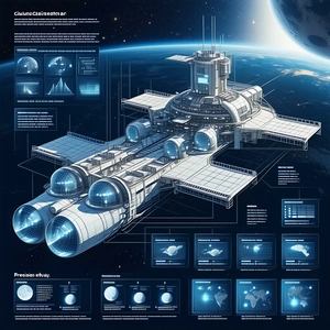 A Futuristic Space Station Is Depicted In A Detailed Diagram
