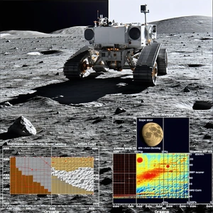 A Rover On The Moon, With A Large White Structure In The Foreground