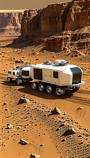 A Large White Truck Driving On A Dirt Road