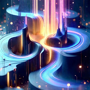 Abstract Isometric Art: Kinetic energy captured in abstract form
