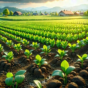 Agricultural Technology In Design Studio With Large Field