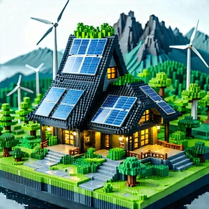 Innovative Renewable Energy (design:1.48) With Small, Intricately