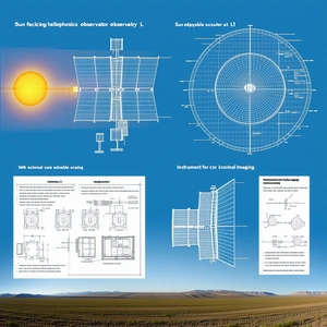 The Image Is A Blue Poster With A Diagram Of A Solar Panel On It