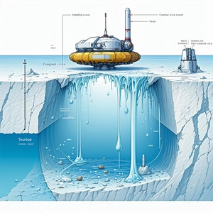 A Futuristic Submarine, Which Appears To Be A Spacecraft, Floating In The Ocean