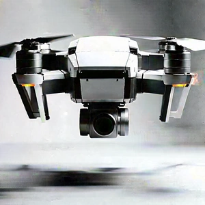 Drone With Digital Artwork With Drone Flying