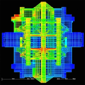 The Image Is A 3d Model Of A Building, Possibly A House Or A Large Structure