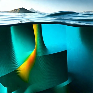 Abstract Aerial Photography: Liquid structure with depth