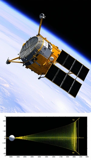 A Spacecraft With A Large Dome On Top, Flying Through The Sky