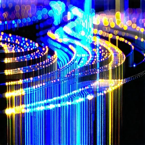 Close-up of fiber optic cables