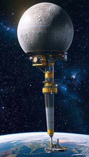 In The Image, There Is A Large, Futuristic Space Station With A Dome-shaped Structure On Top
